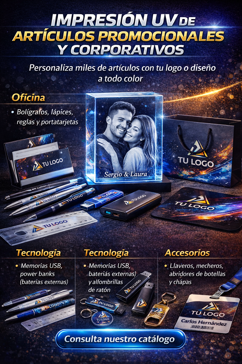 Impresión UV sobre materiales rígidos personalizados